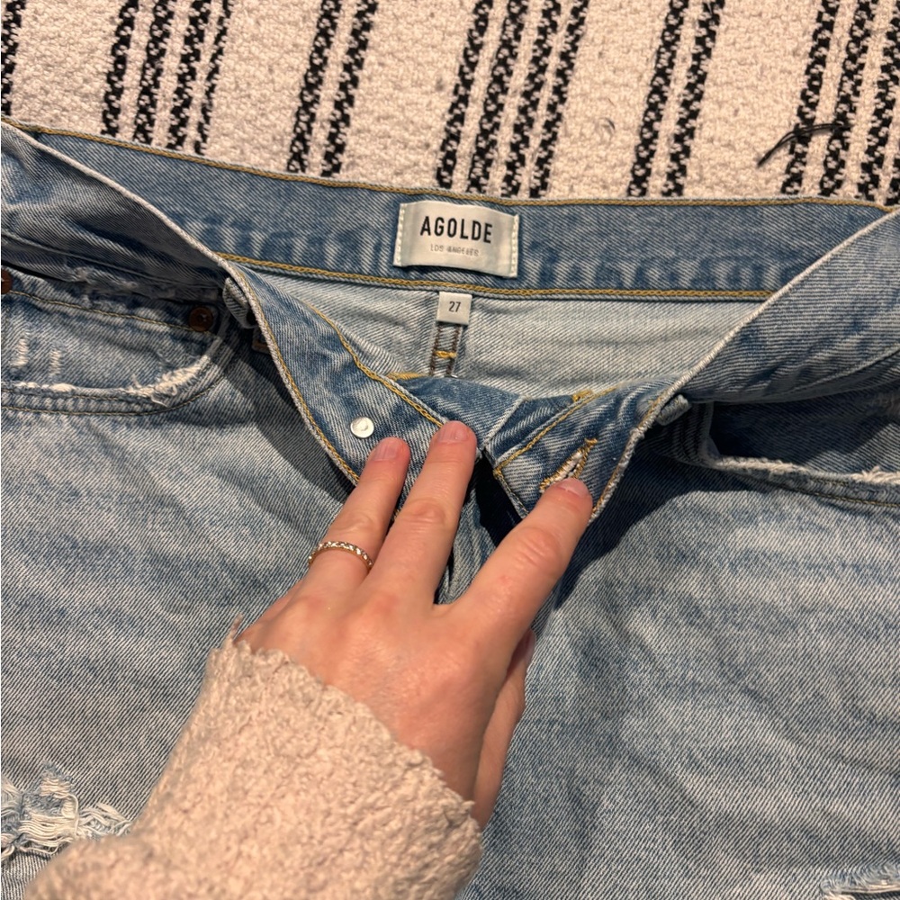 Agolde High Rise Blue Jeans Classic Denim